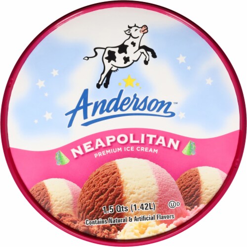 Anderson Dairy Neapolitan Ice Cream Tub Perspective: top