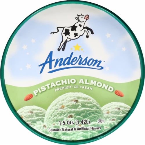 Anderson Dairy Pistachio Ice Cream Tub Perspective: top