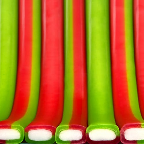 SweeTARTS Watermelon Berry Collision Ropes Candy Perspective: top
