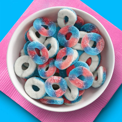 Sweetarts Gummy Halos Stand Up Bag Perspective: top