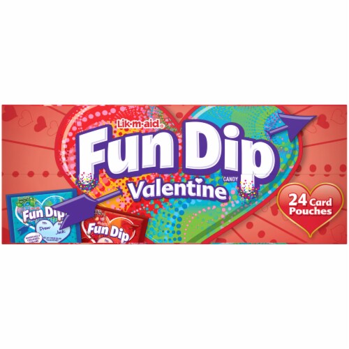 Fun Dip Lik-M-Aid® Valentine Candy & Card Kit Perspective: top