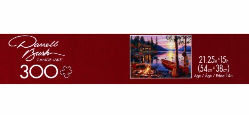 Buffalo Canoe Lake by Darrell Bush Large Piece Puzzle Perspective: top