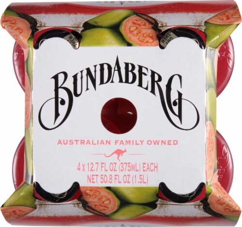 Bundaberg Guava Flavored Sparkling Fruit Drink Perspective: top