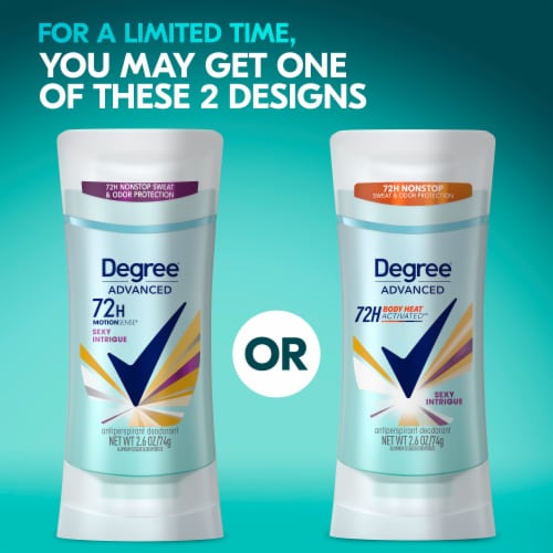 Degree Advanced Women's Antiperspirant Deodorant Sexy Intrigue w Body Heat Activated Technology Perspective: top