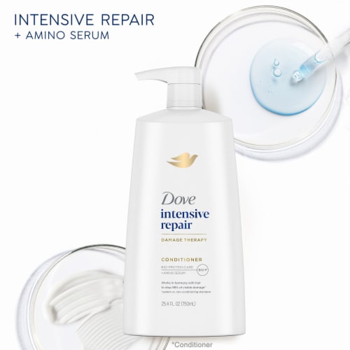 Dove Conditioner, Ultra Care for Damaged Hair Intensive Repair with Bio-Restore Complex Perspective: top