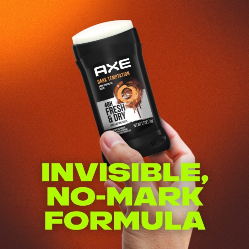Axe Dark Temptation Men's Deodorant Stick Dark Chocolate Scent Perspective: top