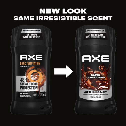 Axe Men's Deodorant Stick Dark Temptation Dark Chocolate Scent Perspective: top
