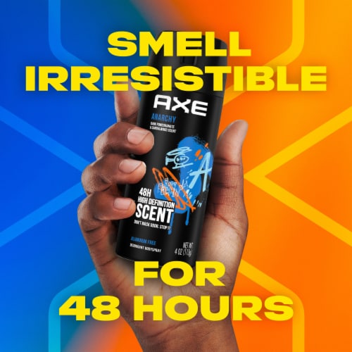 Axe Anarchy Men's Deodorant Spray Dark Pomegranate & Sandalwood Aluminium-Free Perspective: top