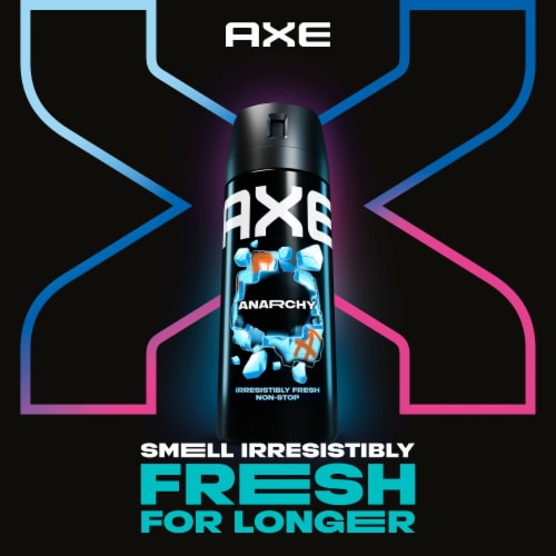 Axe Men's Body Spray Deodorant Anarchy Dark Pomegranate & Sandalwood Aluminum Free Perspective: top