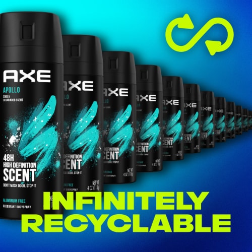 AXE Apollo Sage & Cedarwood Body Spray Deodorant Perspective: top
