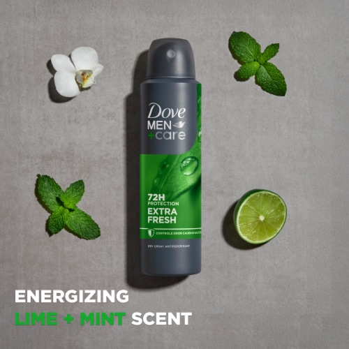 Dove Men+Care Men's Antiperspirant Deodorant Dry Spray Extra Fresh Perspective: top