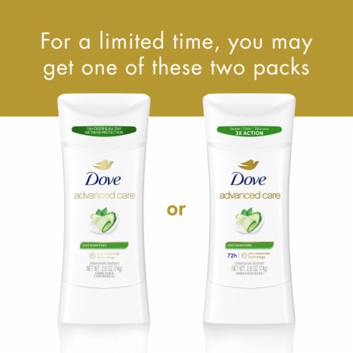 Dove Women's Antiperspirant Deodorant Stick Cool Essentials Perspective: top