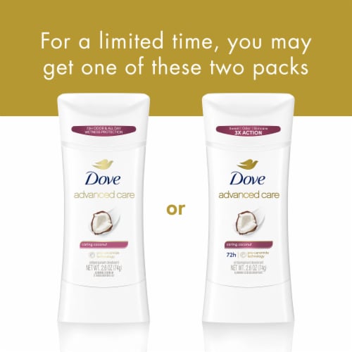 Dove Women's Antiperspirant Deodorant Stick Caring Coconut Perspective: top