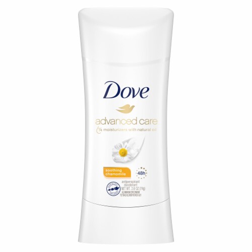 Dove Advanced Care Soothing Chamomile Antiperspirant Deodorant Stick Perspective: top