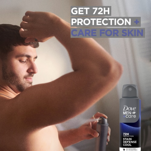Dove Men+Care Antiperspirant Deodorant Stain Defense Cool With Triple Defense Technology Perspective: top
