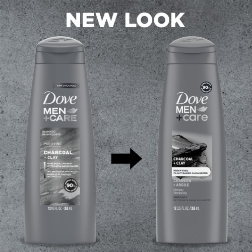 Dove Men+Care Charcoal + Clay Shampoo Perspective: top