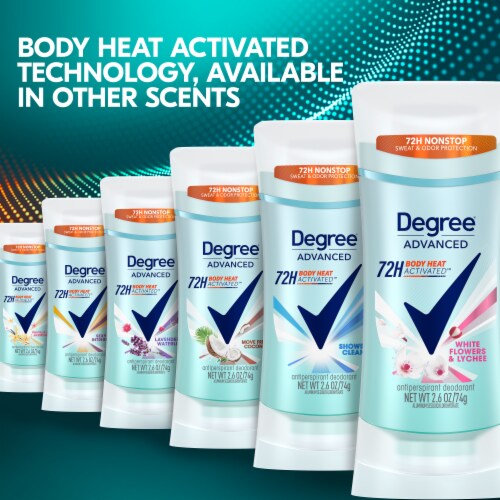 Degree Advanced Women's Antiperspirant Deodorant Stick White Flowers & Lychee Perspective: top