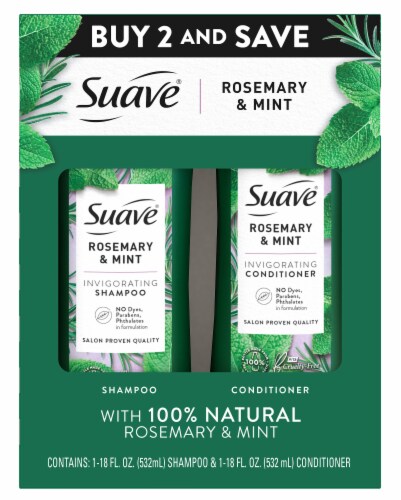 Suave® Professionals Paraben-Free Rosemary & Mint Shampoo & Conditioner Pack Perspective: top