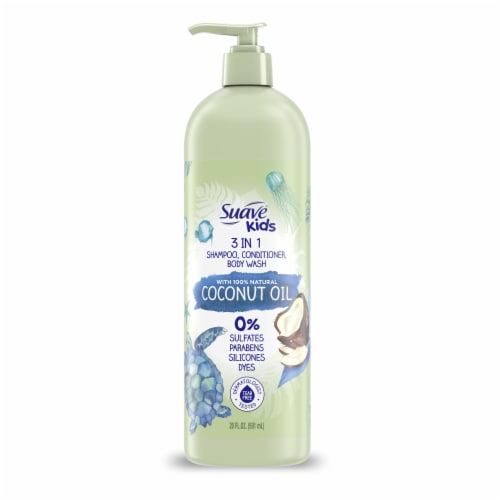 Suave® Kids 3-In-1 Coconut Oil Shampoo Conditioner & Body Wash Perspective: top