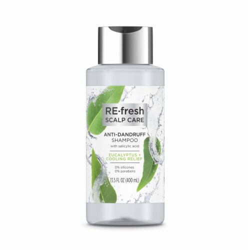 RE-fresh Silicone-Free Eucalyptus & Cooling Relief Anti-Dandruff Shampoo Perspective: top