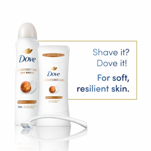 Dove Advanced Care Women's Antiperspirant Deodorant Dry Spray Shea Butter Perspective: top