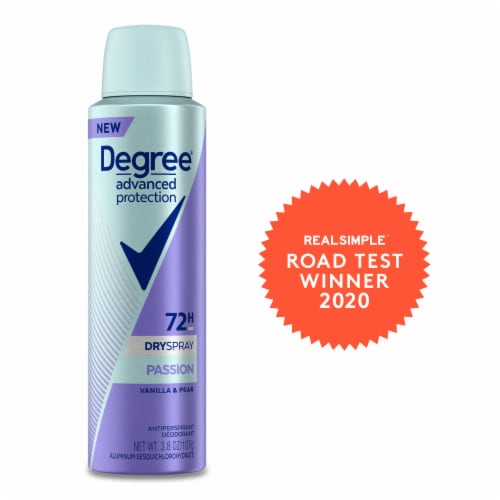 Degree Advanced Protection Passion Antiperspirant Deodorant Spray Perspective: top