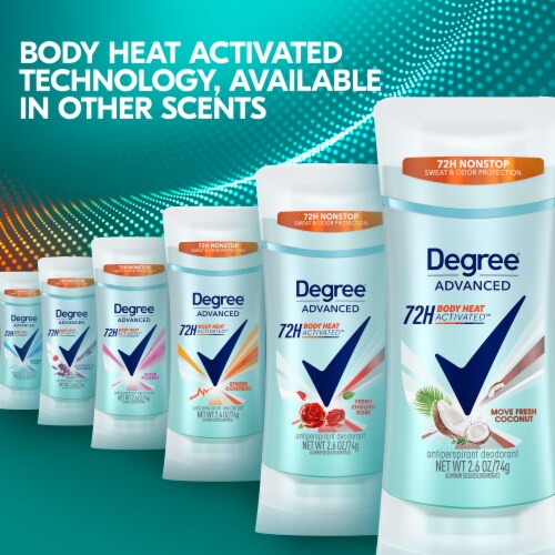 Degree Advanced Coconut & Hibiscus Antiperspirant Deodorant Perspective: top