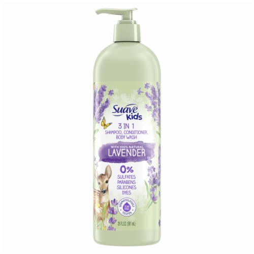 Suave® Kids 3 in 1 Lavender Shampoo Conditioner and Body Wash Perspective: top