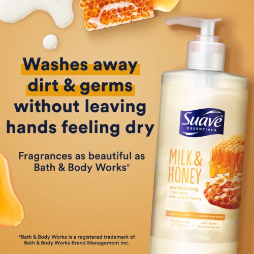 Suave Milk and Honey Hand Soap Perspective: top