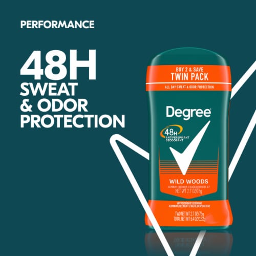 Degree Men Original Protection Wild Woods Antiperspirant Deodorant Perspective: top