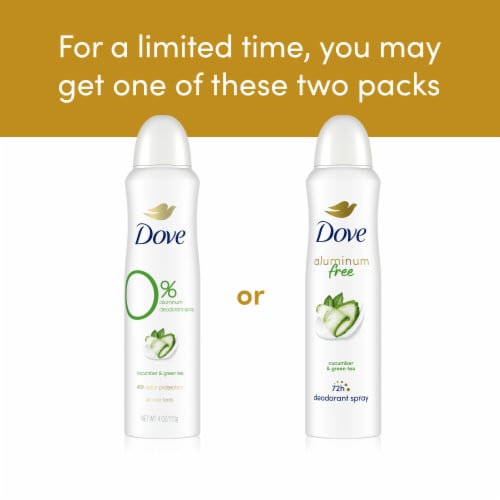 Dove Women's Antiperspirant Deodorant Spray Cucumber & Green Tea Aluminium-Free Perspective: top