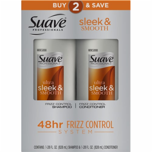 Suave® Ultra Sleek & Smooth Frizz Control Shampoo & Conditioner Perspective: top