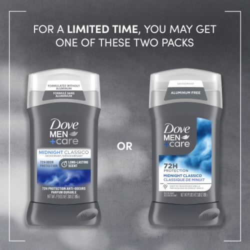 Dove Men+Care Deodorant Stick for Men Midnight Classico Aluminum Free Perspective: top