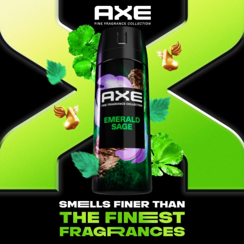 AXE Fine Fragrance Collection Premium Deodorant Body Spray for Men Emerald Sage Perspective: top