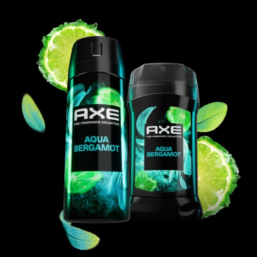 Axe Fine Fragrance Collection Men's Premium Deodorant Body Spray Aqua Bergamot Aluminum-Free Perspective: top