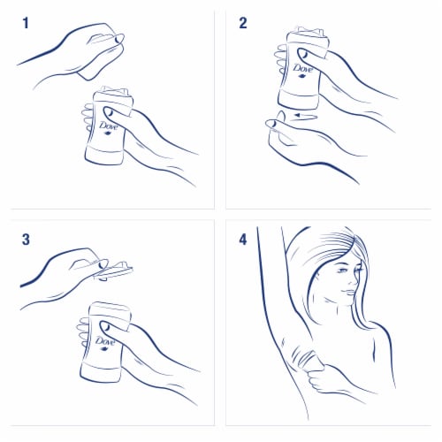Dove Women Invisible Solid Powder Antiperspirant Deodorant Stick Perspective: top