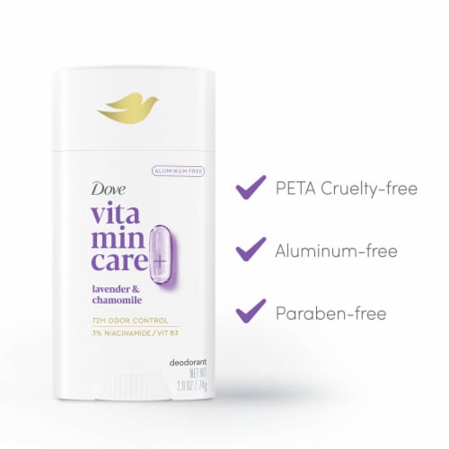 Dove VitaminCare+ Aluminum Free Deodorant Stick Lavendar & Chamomile Breathable for Women Perspective: top