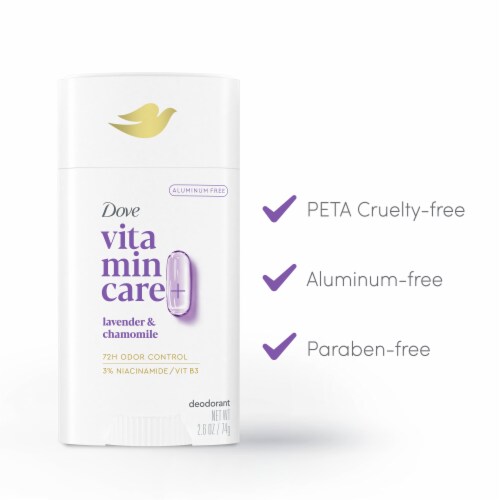 Dove VitaminCare+ Aluminum Free Deodorant Stick Lavendar & Chamomile Breathable for Women Perspective: top