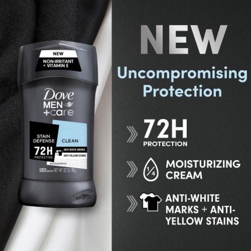 Dove Men+Care Deodorant Stick Stain Defense Clean Perspective: top