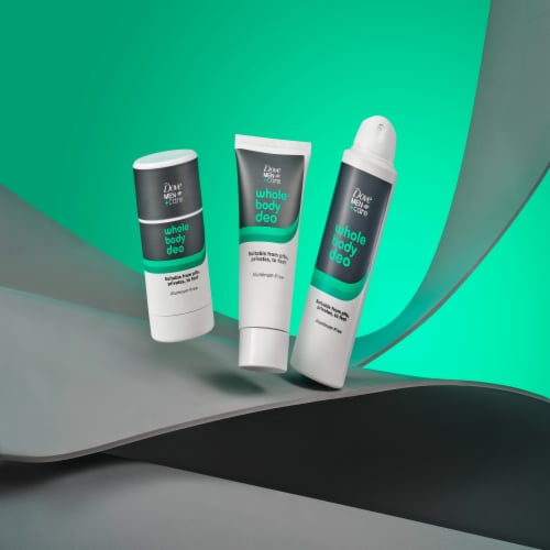 Dove Men+Care Whole Body Deodorant Aluminum-free Stick Aloe + Bamboo Perspective: top