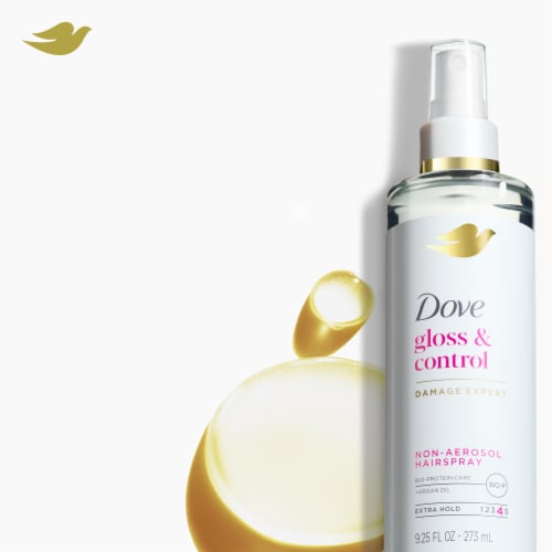 Dove Extra Hold Styling Hairspray Gloss & Control Hairspray Non-aerosol 9.25 fl oz Perspective: top