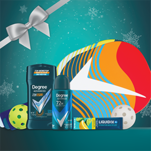 Degree® Advanced Active Essentials Cool Rush Pickleball Gift Set Perspective: top