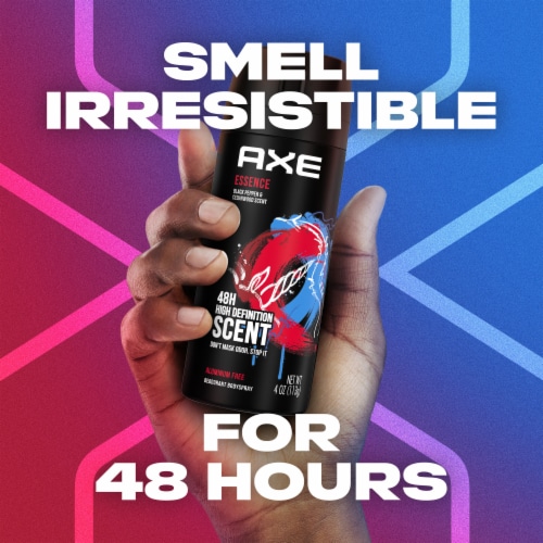 AXE Black Pepper & Cedarwood Essence Mens Body Spray Deodorant Perspective: top