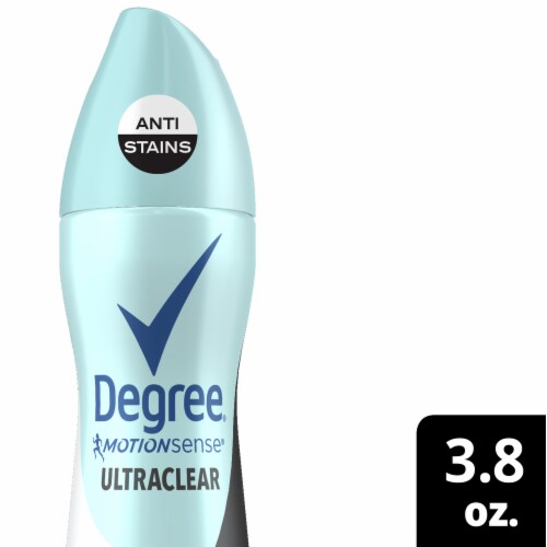 Degree Women Ultra Clear Black + White Anti-Stains Antiperspirant Deodorant Dry Spray Perspective: top
