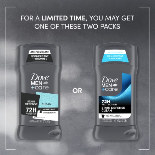 Dove Men+Care Stain Defense Men's Deodorant Stick Clean Scent Perspective: top