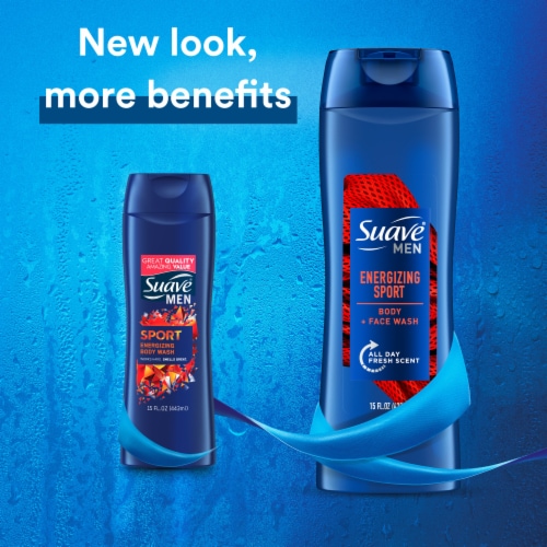 Suave Men Sport Body Wash Perspective: top