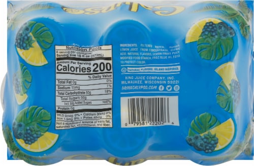 Calypso® Ocean Blue Lemonade Pack Perspective: top