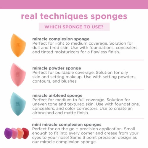 Real Techniques® Mini Miracle Complexion Sponges Perspective: top