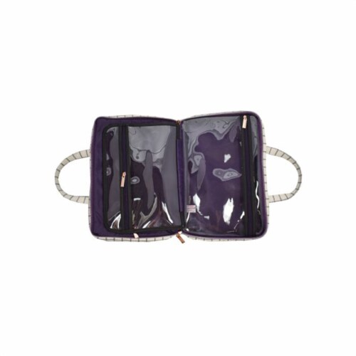 Allegro Sophia Joy Checked Out Weekender Makeup Bag Perspective: top