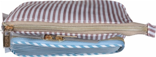 Scunci Stripe Cosmetic Bag Perspective: top